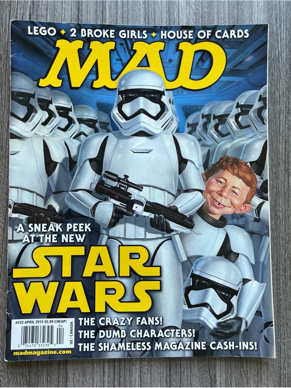 April 2015 MAD Magazine #532 STAR WARS COVER Stormtrooper- good used condition